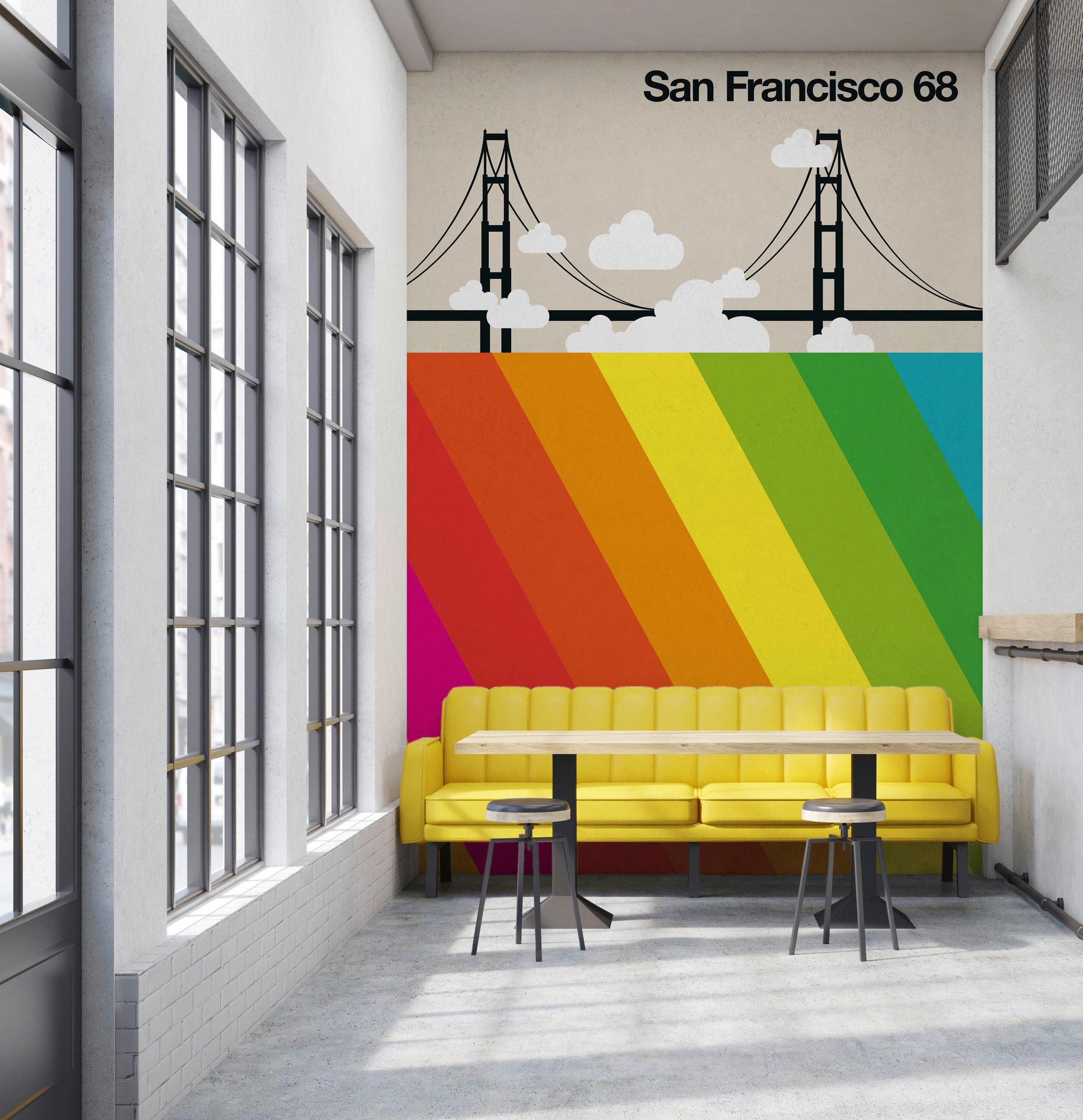 living walls Fototapete »ARTist San Francisco 68«, Vlies, Wand, Schräge günstig online kaufen