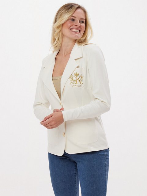 Sarah Kern Jerseyblazer Blazer Figurbetont mit goldenen Schmuckknöpfen günstig online kaufen