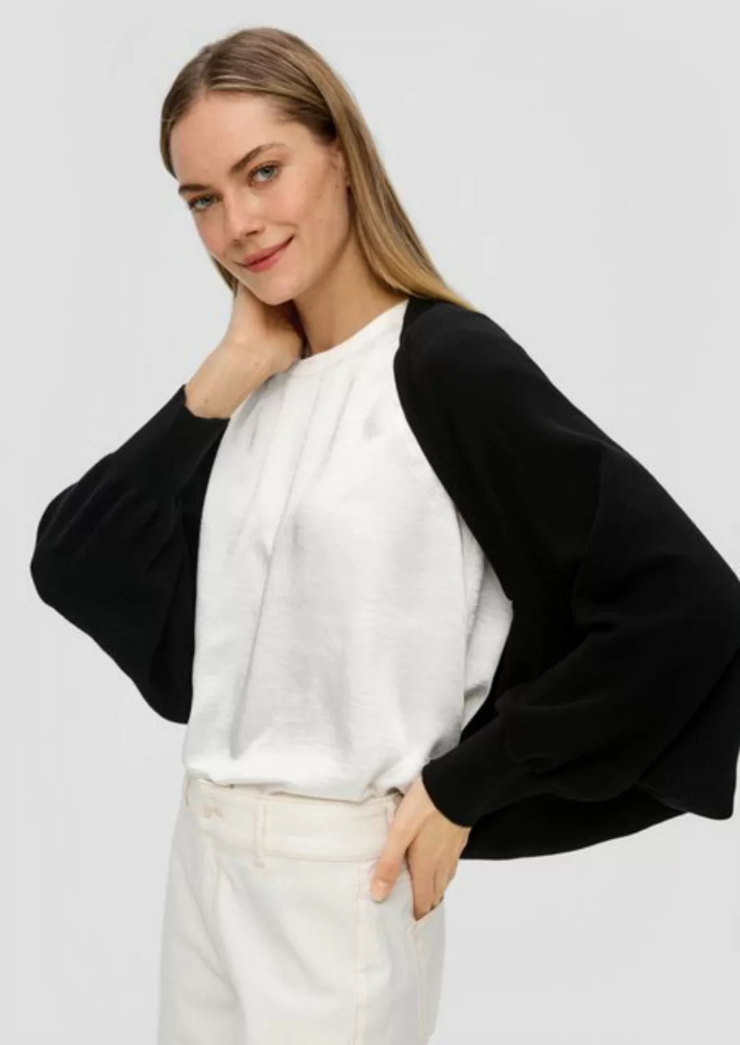 s.Oliver Poncho Strickponcho aus Baumwollmix günstig online kaufen