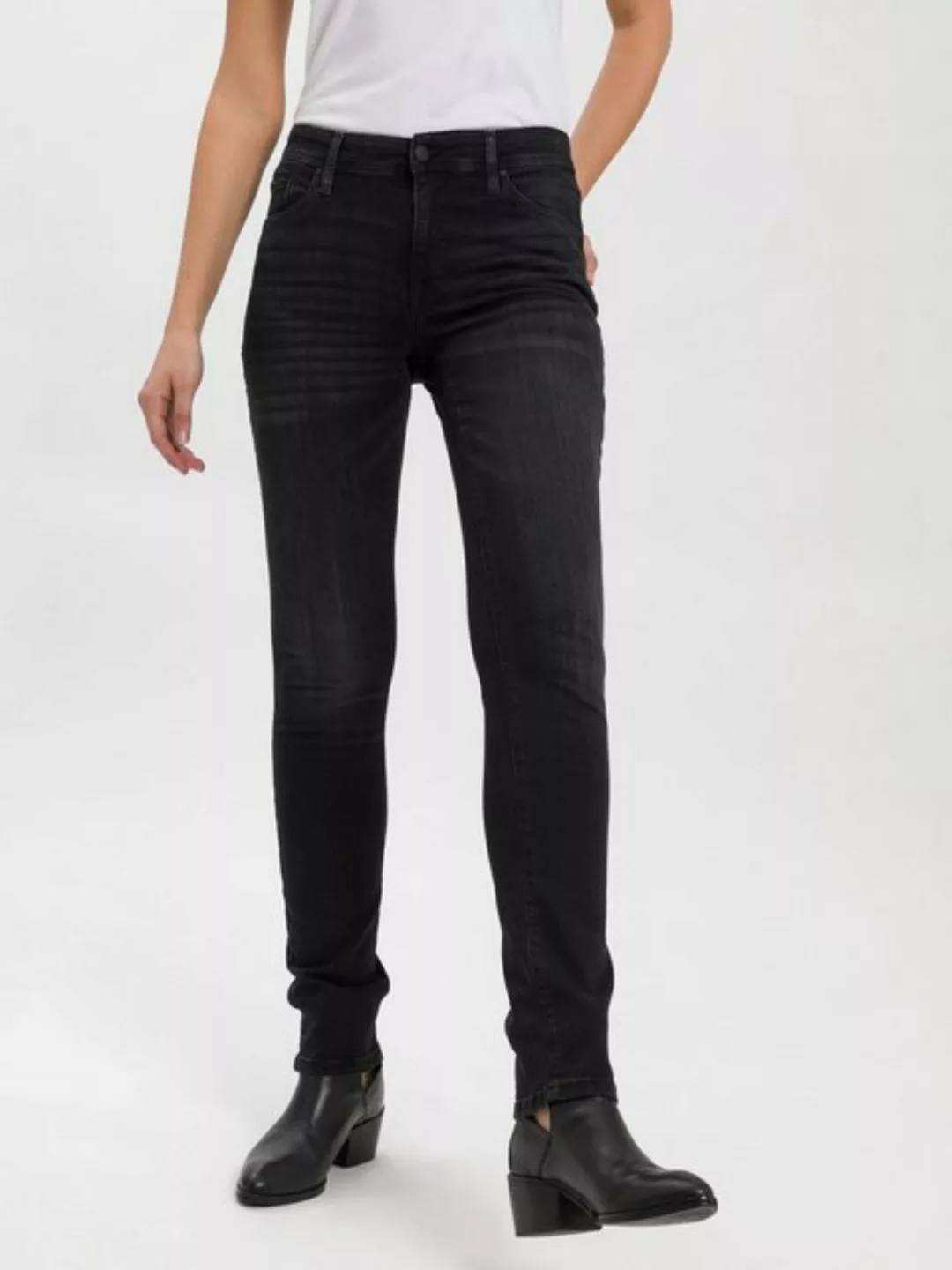 Cross Jeans Damen Jeans Anya - Slim Fit - Schwarz - Black Used günstig online kaufen