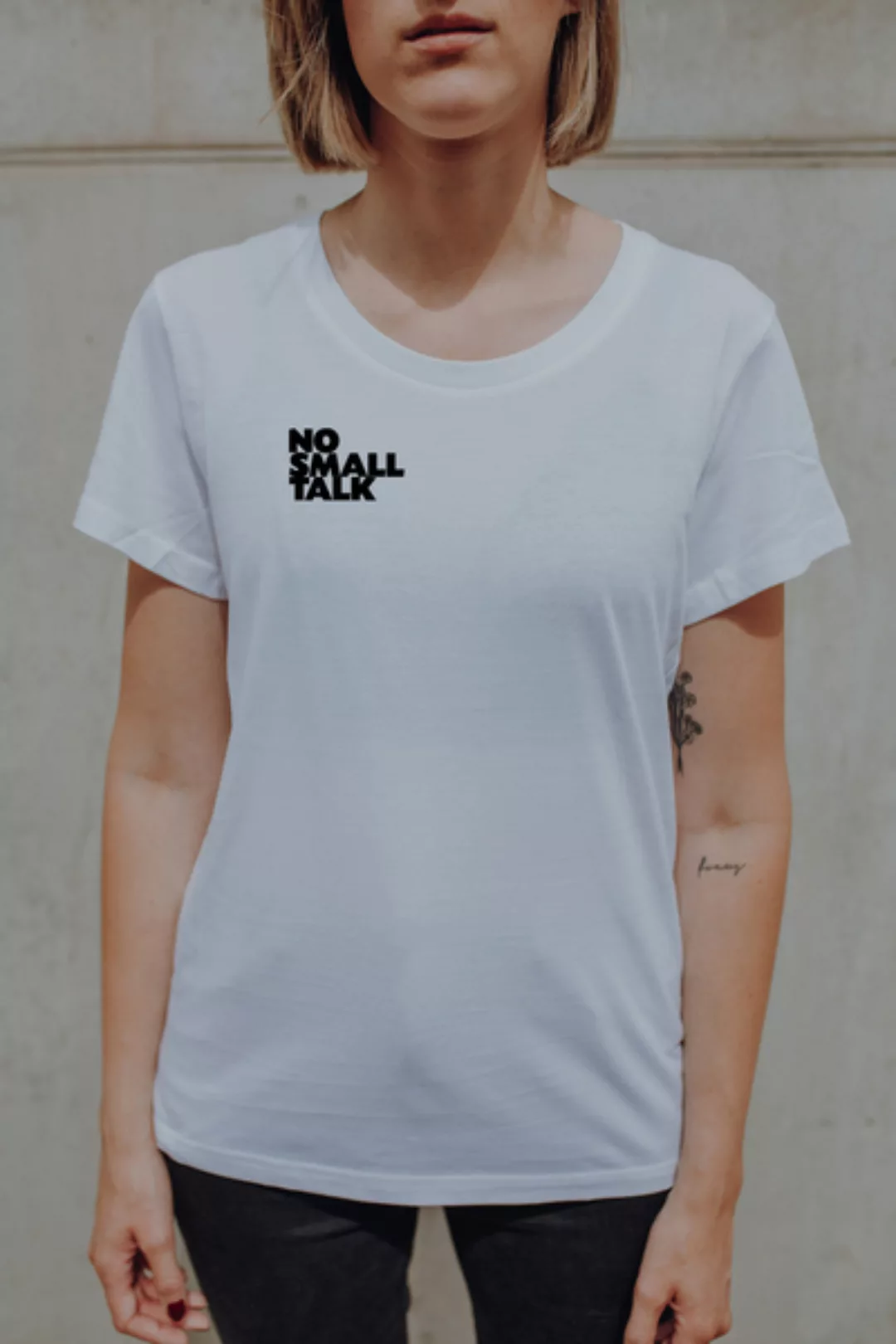 No Small Talk Frauen Shirt Aus Biobaumwolle Made In Portugal / Ilp7 günstig online kaufen