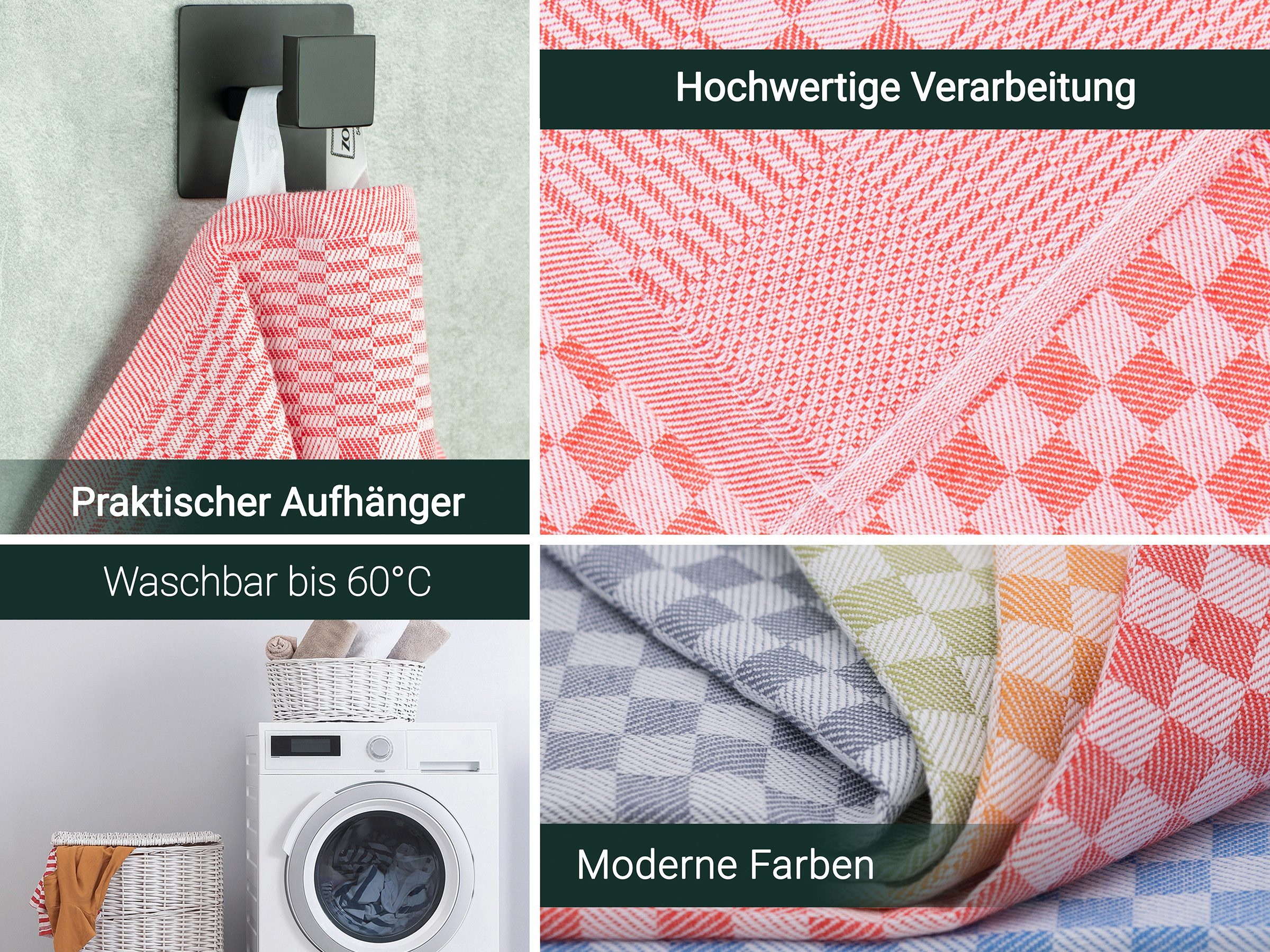 ZOLLNER Geschirrtuch, (Spar-Set, 10-tlg), saugstark, pflegeleicht, günstig online kaufen