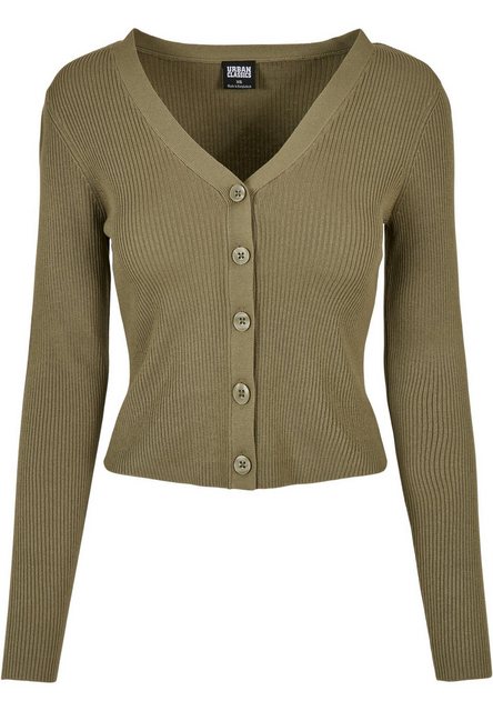 URBAN CLASSICS Strickjacke Urban Classics Damen Ladies Short Rib Knit Cardi günstig online kaufen