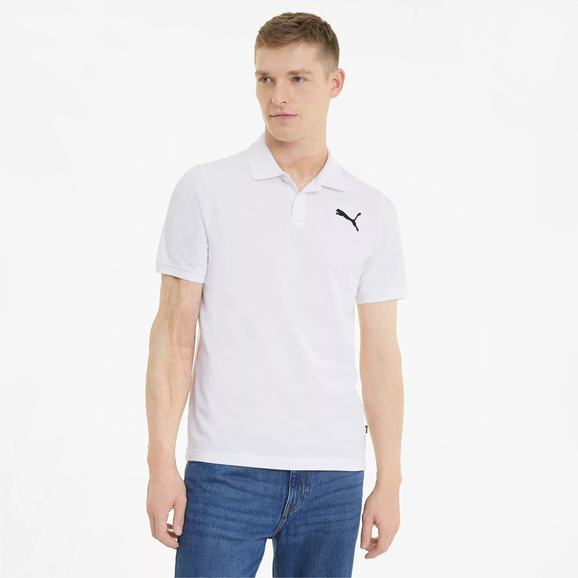 PUMA Essentials Pique Herren Poloshirt | Weiß | Größe: S günstig online kaufen