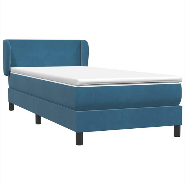 vidaXL Bett Boxspringbett mit Matratze Dunkelblau 100x210 cm Samt günstig online kaufen