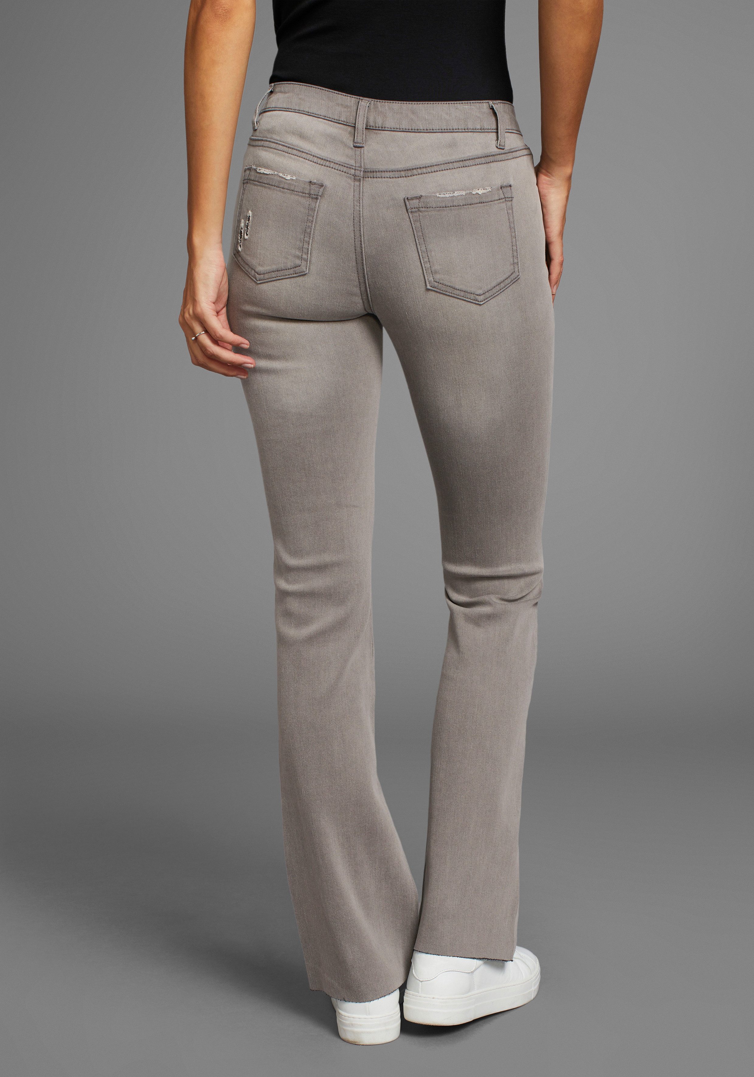Arizona Bootcut-Jeans Ultra-Stretch ausgestellte Beinform, modischer günstig online kaufen