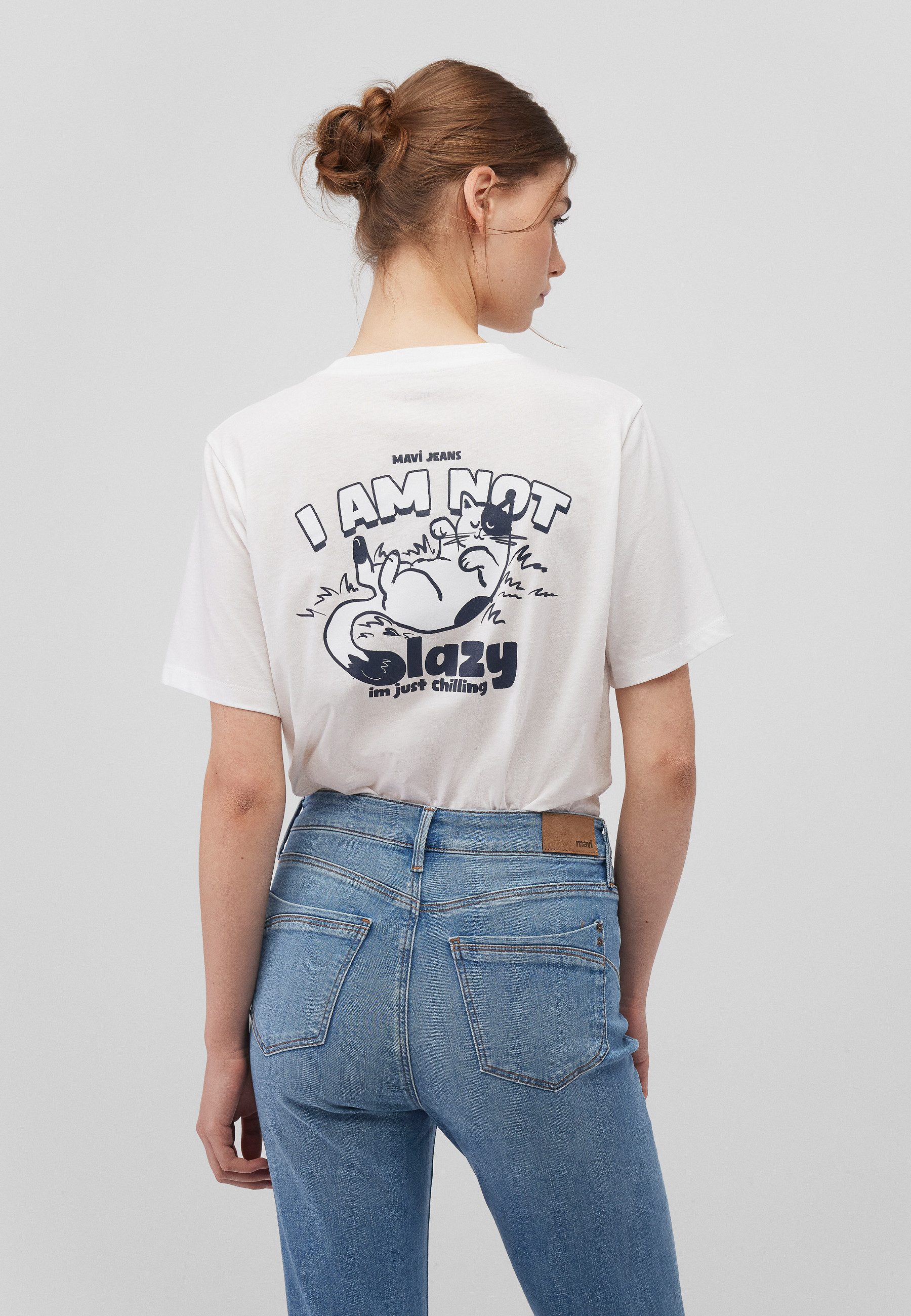 Mavi T-Shirt "CAT CHILLING TEE", Print T-Shirt günstig online kaufen