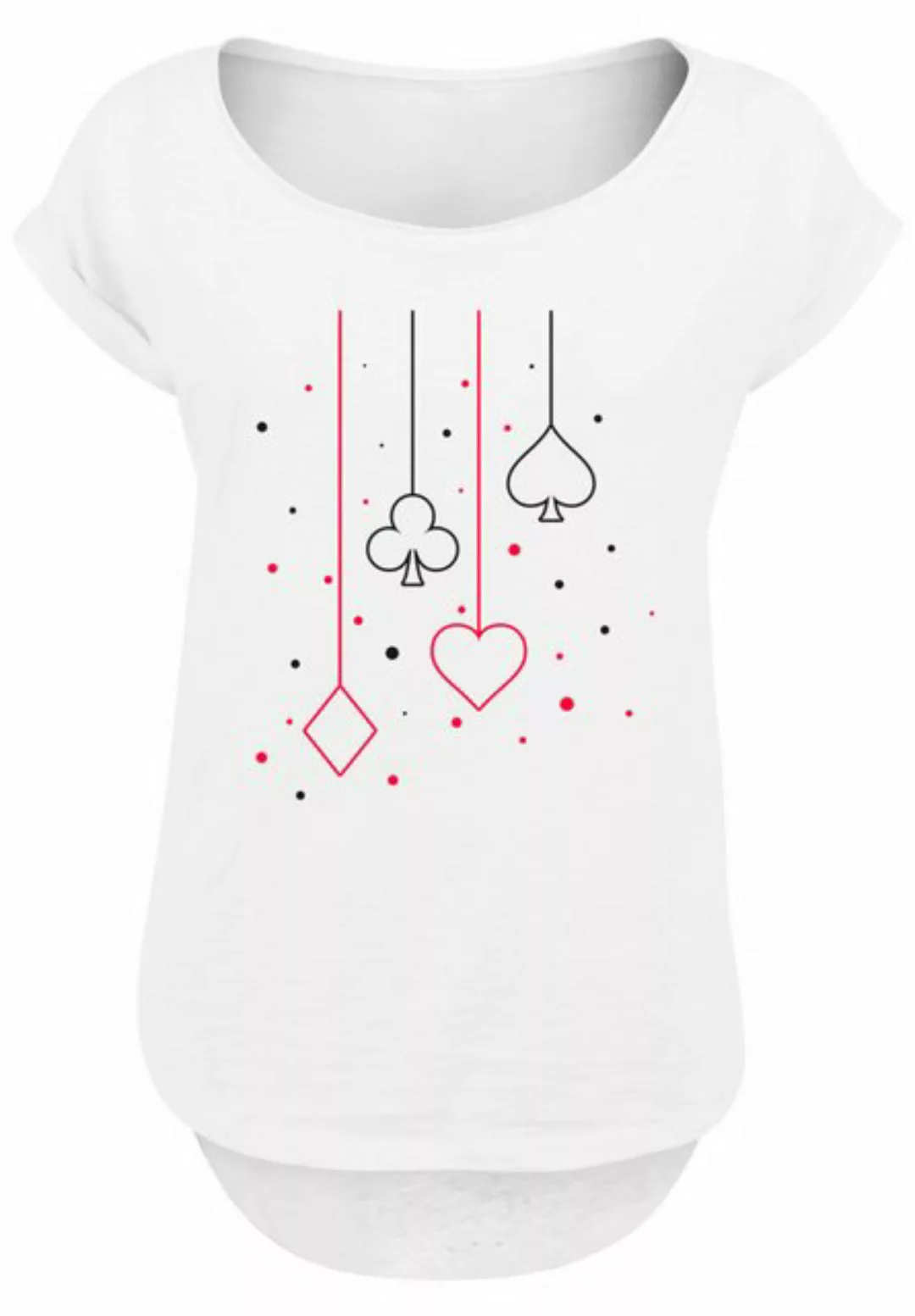 F4NT4STIC T-Shirt "Kreuz Pik Herz Karo Poker Kartenspiel", Print günstig online kaufen