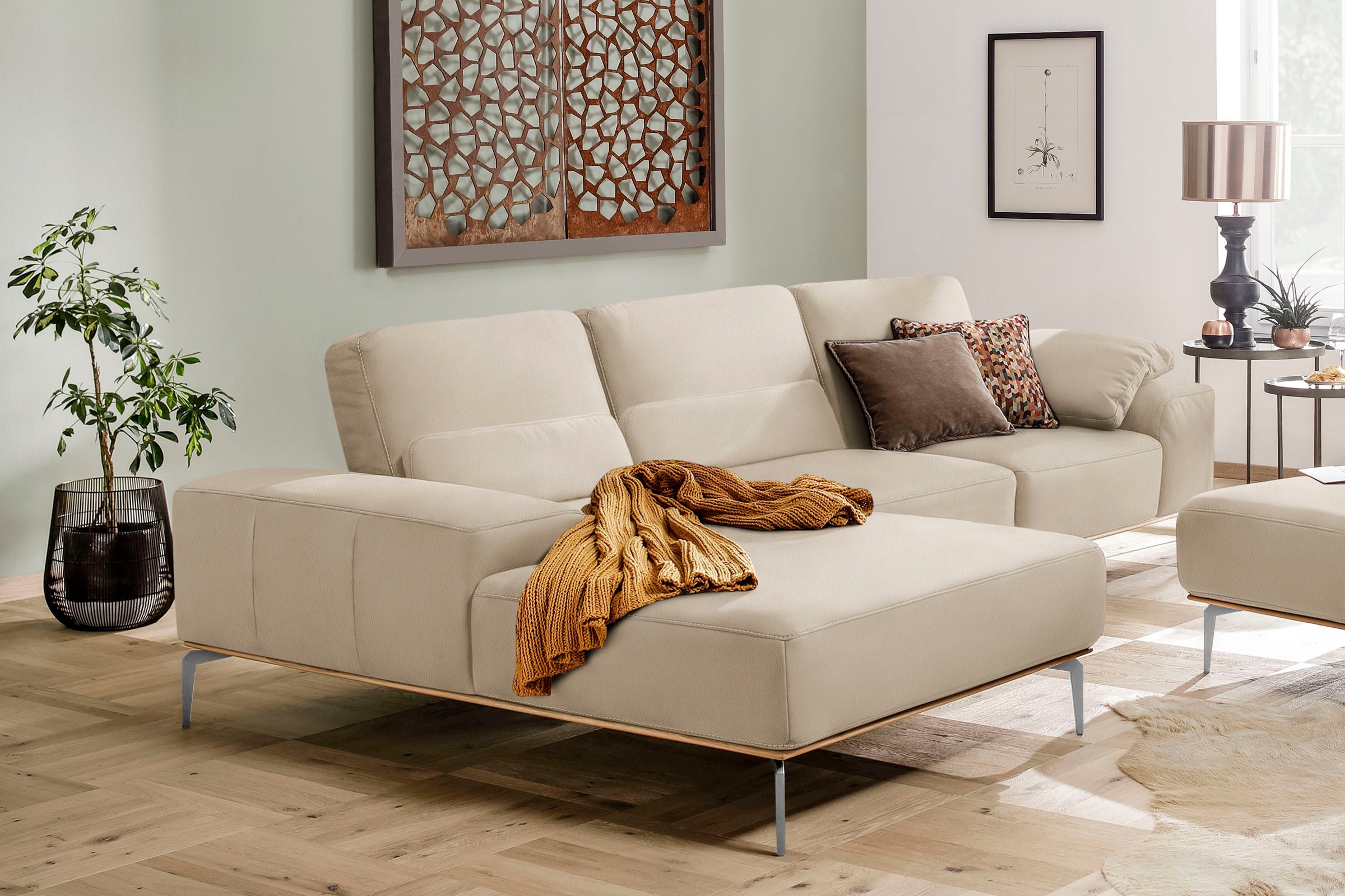 W.SCHILLIG Ecksofa "run, Designsofa mit tollem Sitzkomfort, bequem, L-Form" günstig online kaufen