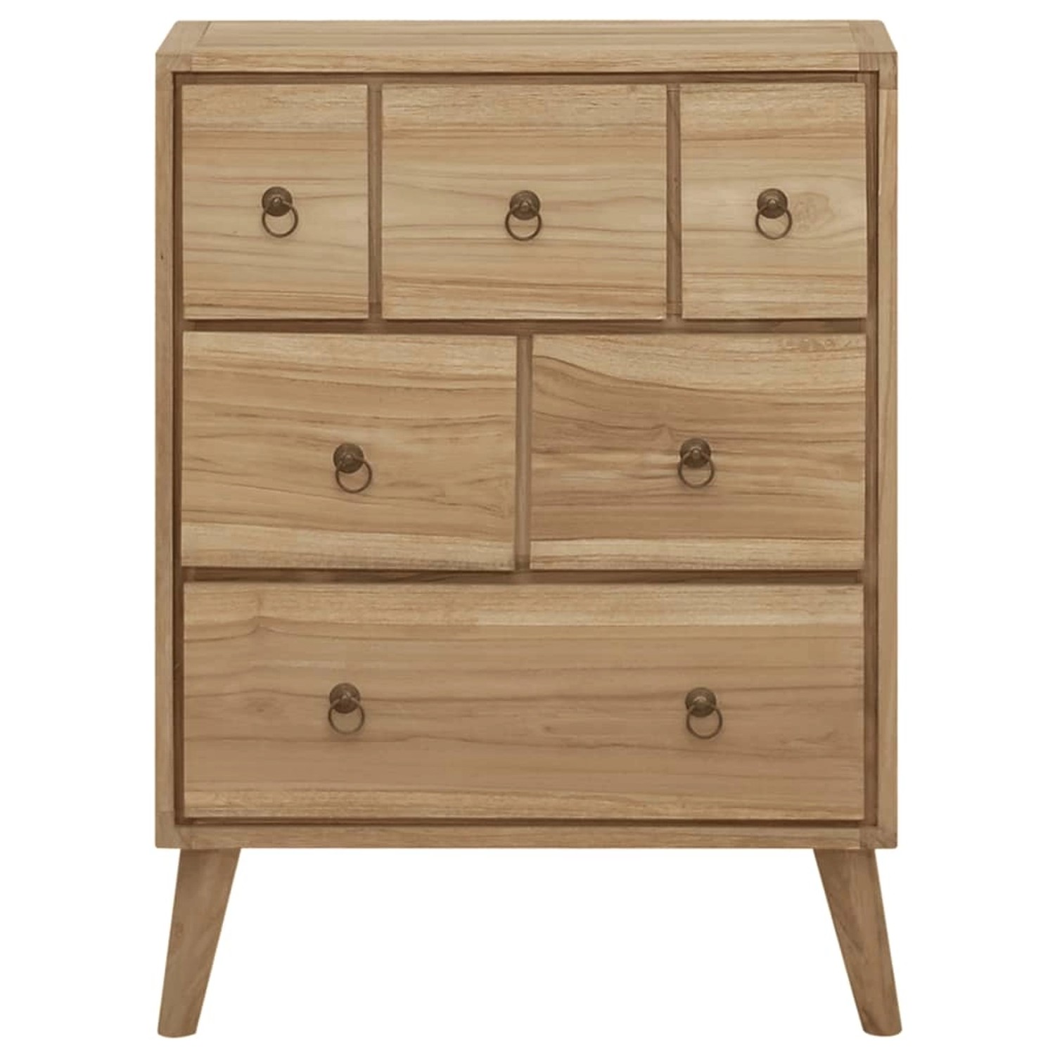 vidaXL Kommode 56x30x80 cm Massivholz Teak günstig online kaufen