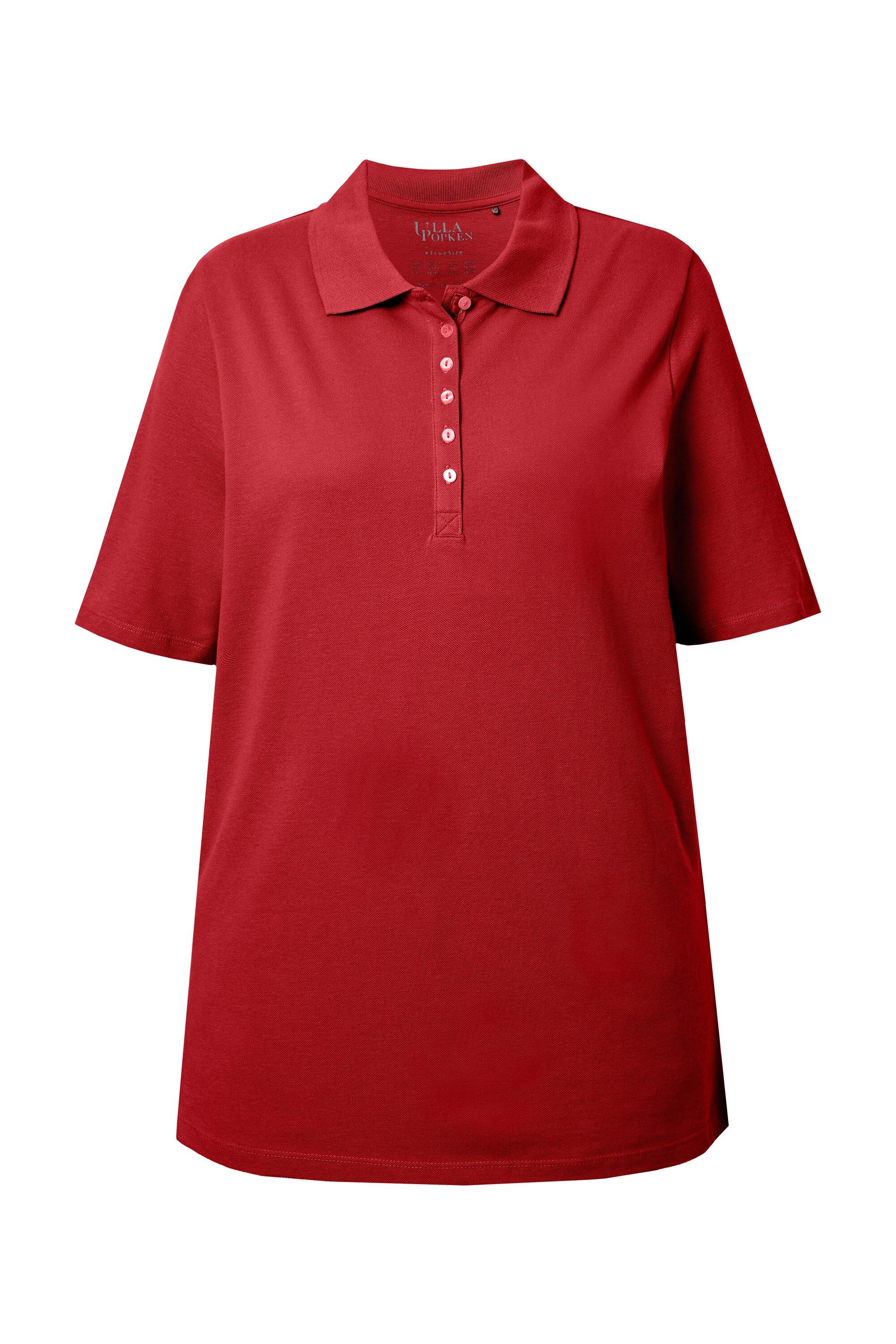 Ulla Popken T-Shirt Poloshirt Piqué Polokragen günstig online kaufen