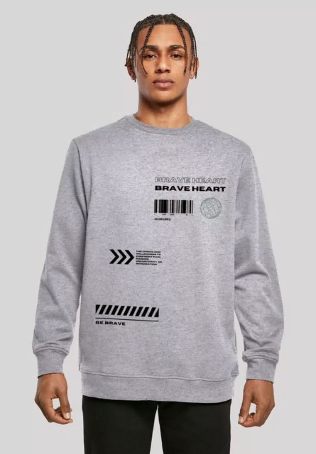 F4NT4STIC Kapuzenpullover Brave Heart CREWNECK Print günstig online kaufen