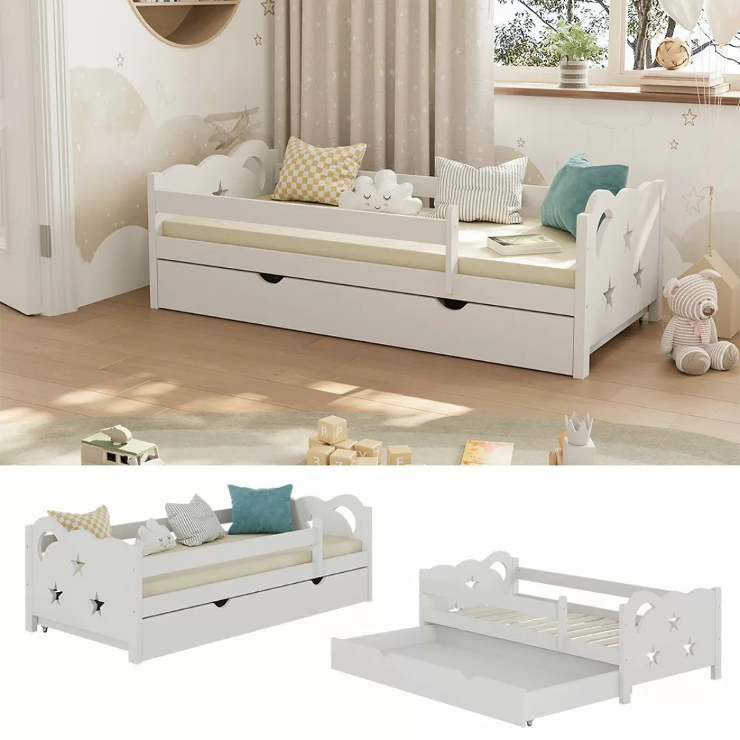 VitaliSpa® Kinderbett Jessica, Weiß/Weiß, 80x160 cm günstig online kaufen