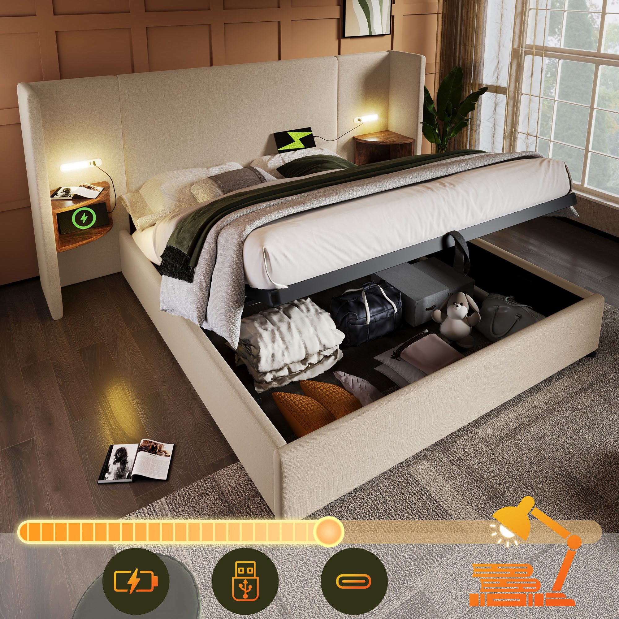 STILVORA Polsterbett Bettgestell 160×200 Doppelbett mit günstig online kaufen