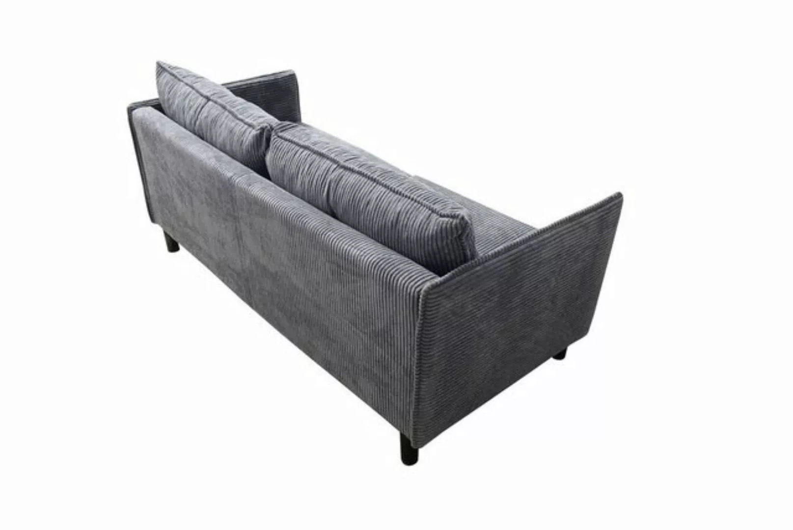 Fun Möbel 3-Sitzer Sofa Designersofa DECLAN in Stoff Lincoln, inkl. 2 Rücke günstig online kaufen