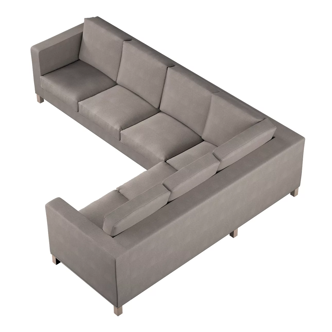 Bezug für Karlanda Sofa Ecke links, beige-grau, 36cm x 30cm x 50cm, Etna (7 günstig online kaufen