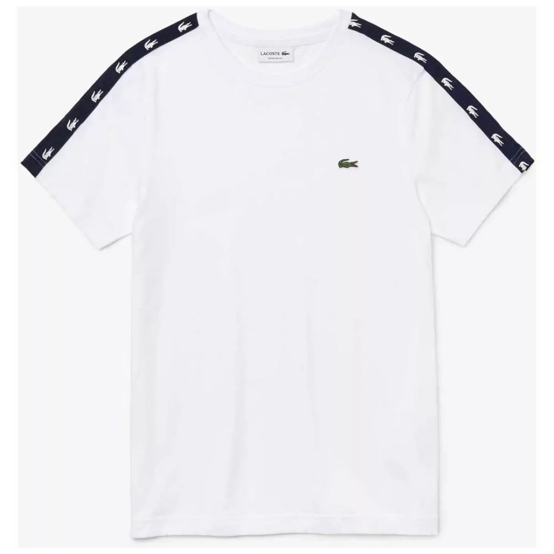 Lacoste Crew Crocodile Bands Cotton Blend Kurzärmeliges T-shirt XL Blanc / günstig online kaufen