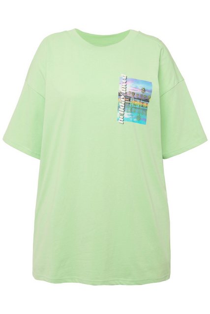 Studio Untold Rundhalsshirt Oversize-Shirt Palmenprints Rundhals Halbarm günstig online kaufen