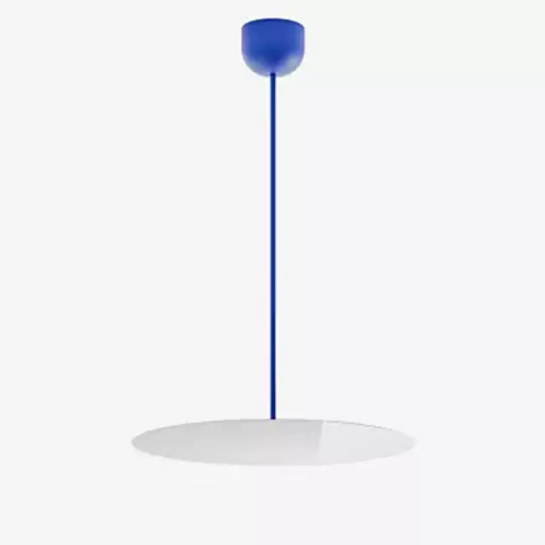 Luceplan Millimetro Pendelleuchte LED, blau/blau - H. 73 cm - ø50 - Phasend günstig online kaufen