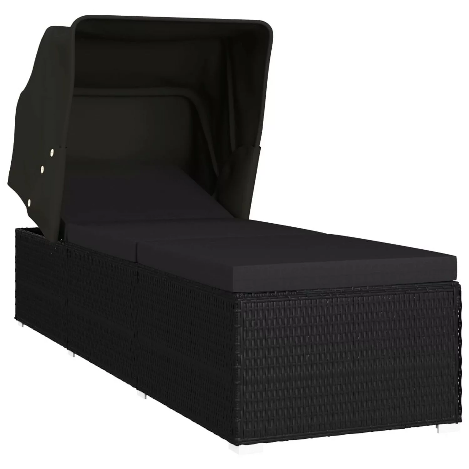 vidaXL Gartenliege Sonnenliege mit Sonnenschutz und günstig online kaufen