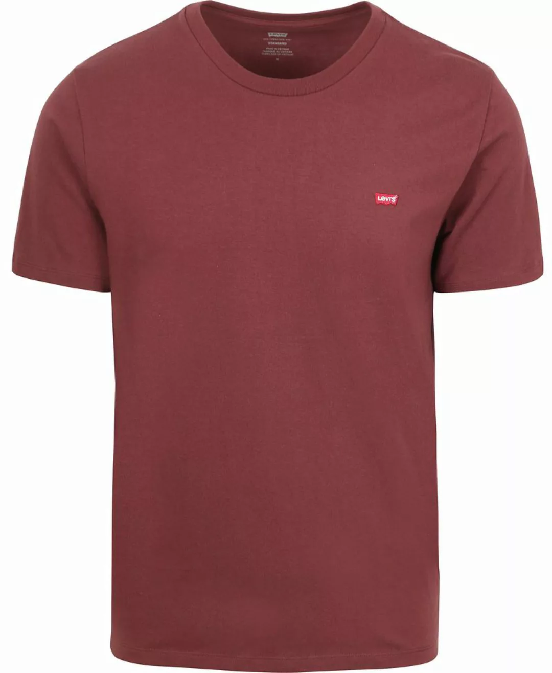 Levi's T-Shirt Original Bordeaux - Größe S günstig online kaufen