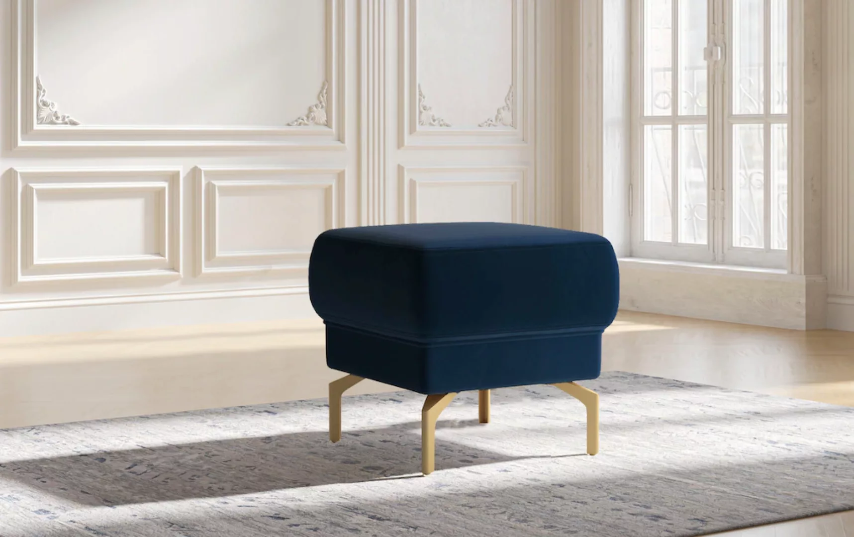 sit&more Hocker »Orient 4 V«, goldfabene Metallfüße günstig online kaufen