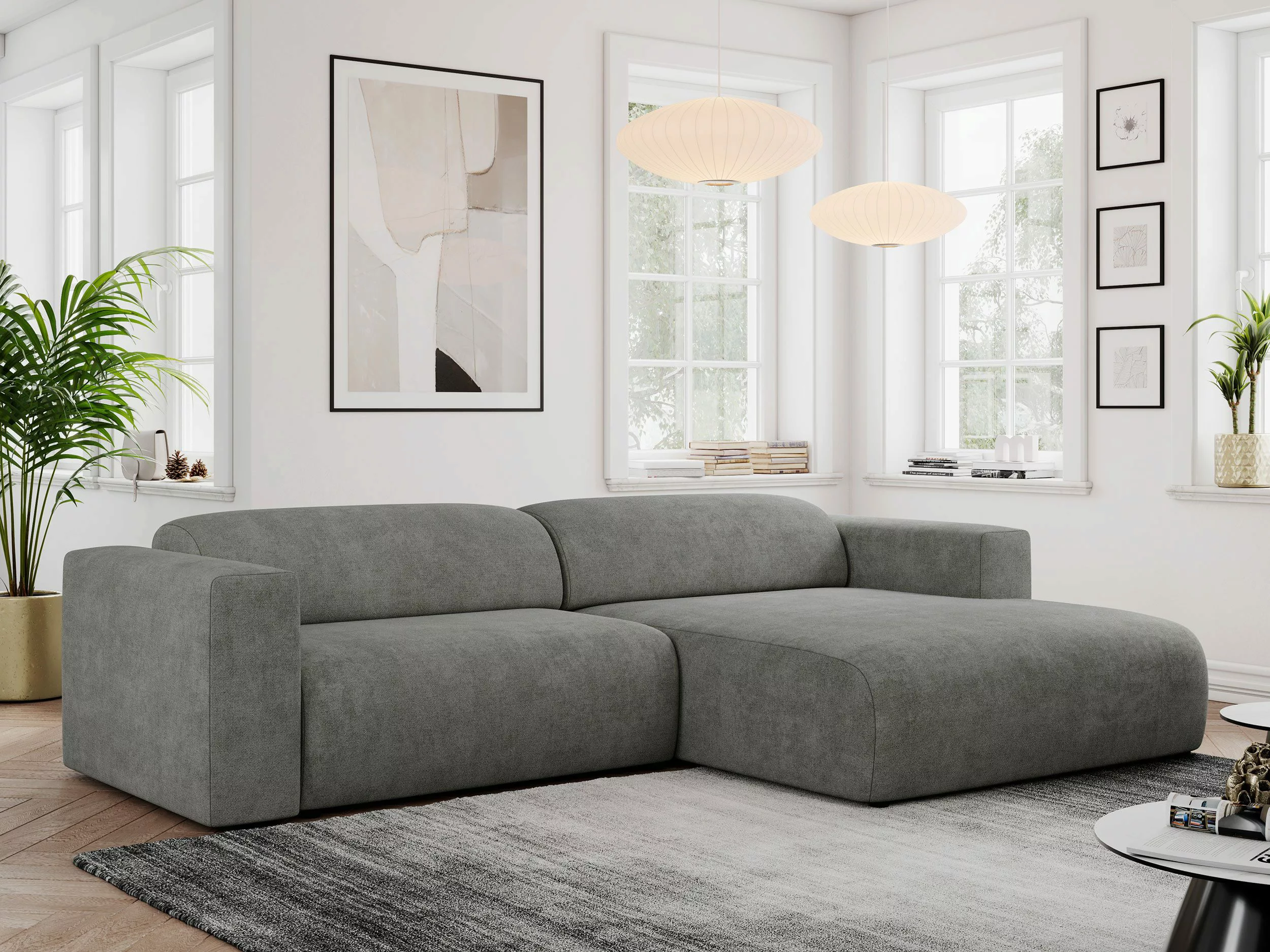 MKS MÖBEL Ecksofa PASADENA, Set, Wellenfedern, günstig online kaufen
