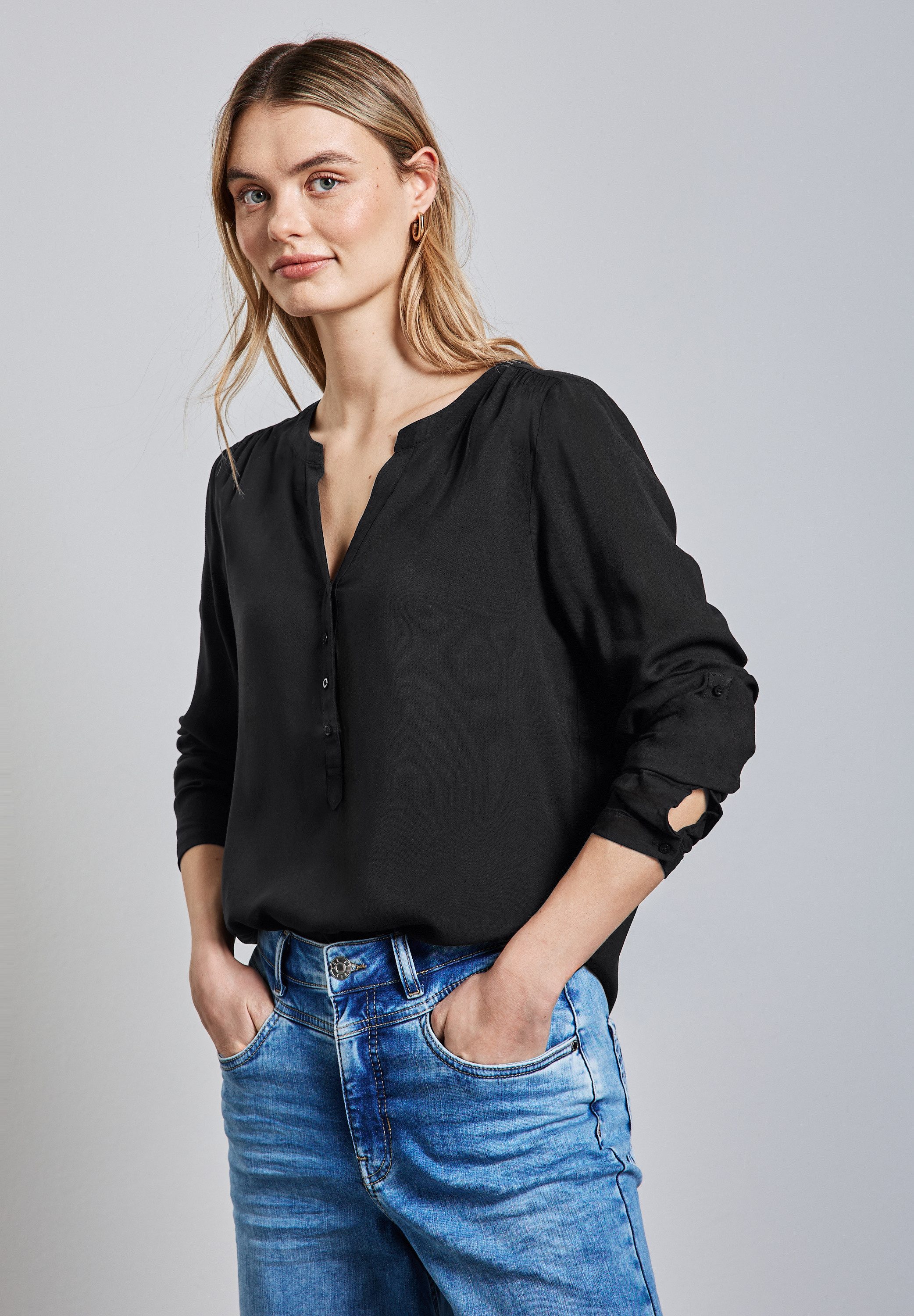 STREET ONE Langarmbluse, aus softer Viskose günstig online kaufen