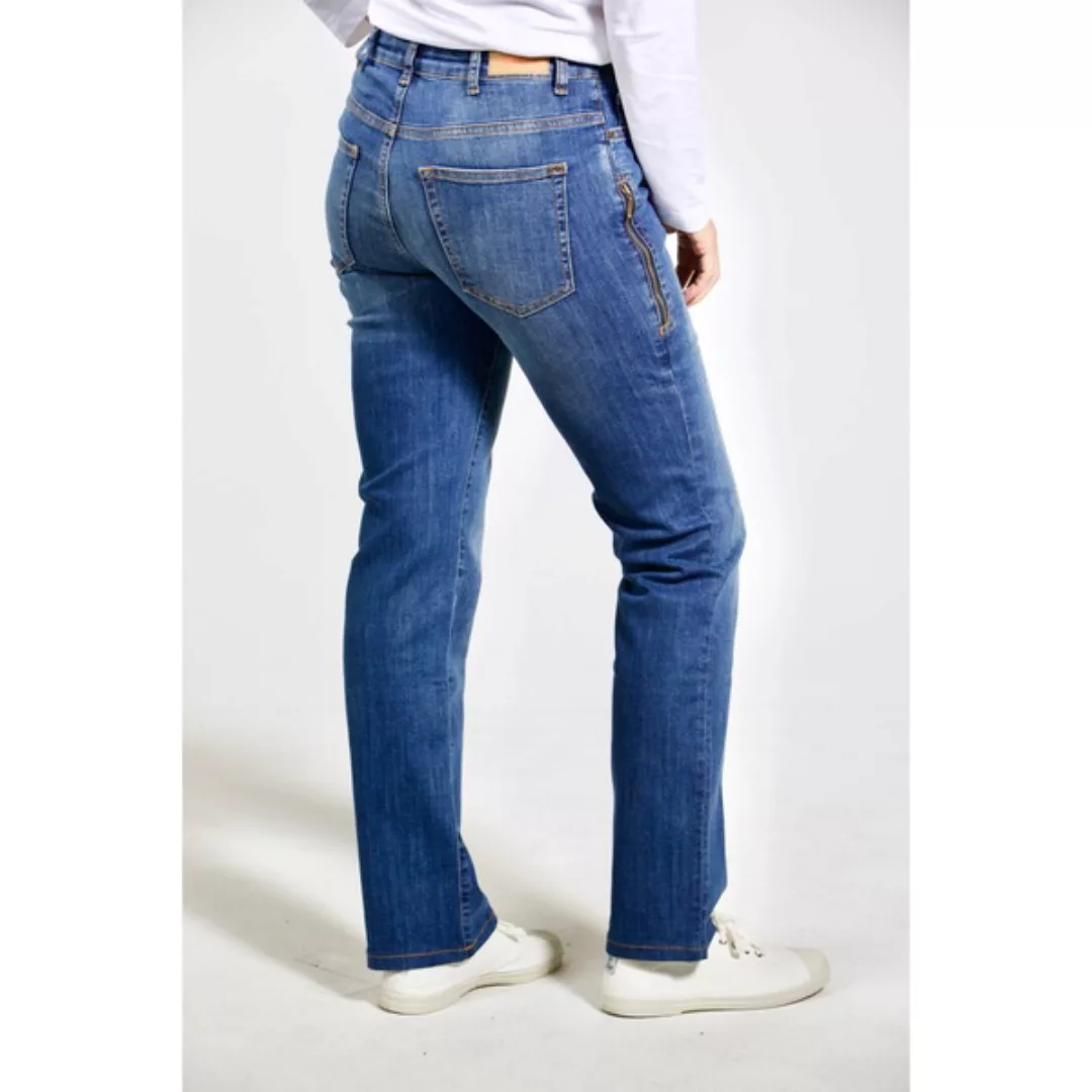 Straight Fit – Mittelblaue Damen-jeans günstig online kaufen