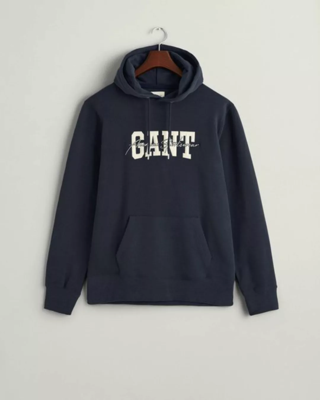 Gant Sweatshirt ARCH SCRIPT HOODIE, EVENING BLUE günstig online kaufen