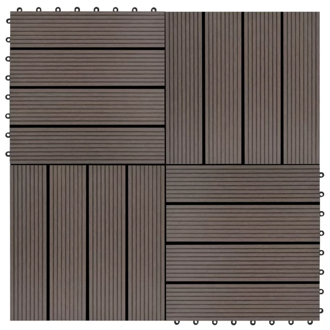 22 Stk. Terrassenfliesen 30 X 30 Cm 2 Qm Wpc Dunkelbraun günstig online kaufen