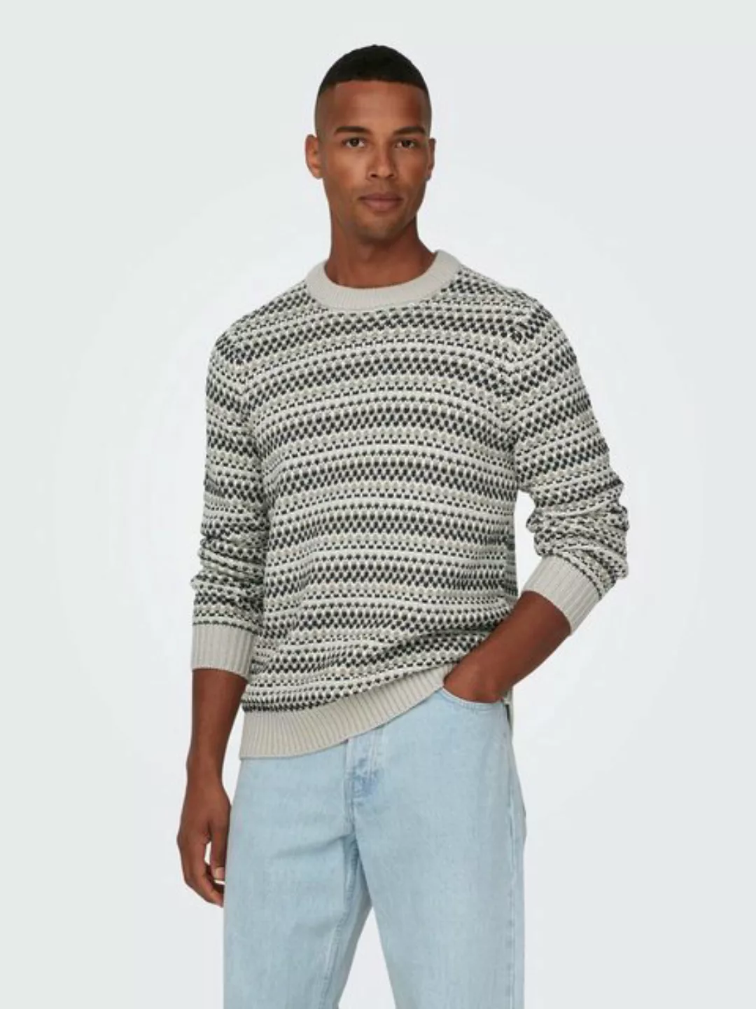 ONLY & SONS Strickpullover Strickpullover Regular Fit Rundhals langarm ONSM günstig online kaufen