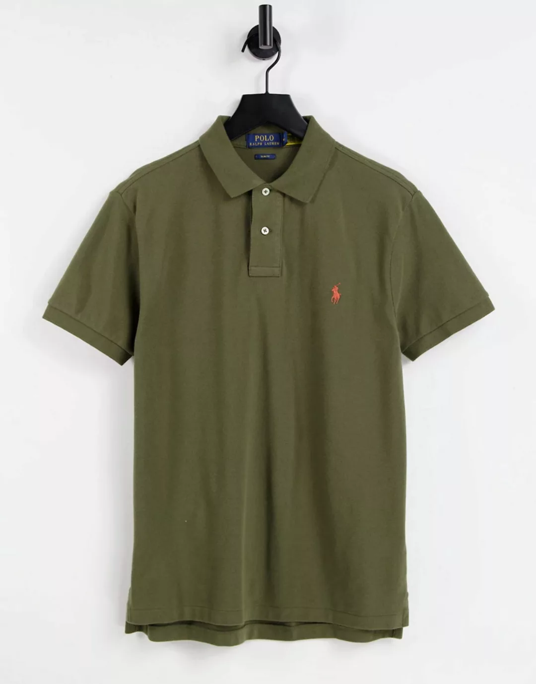 Polo Ralph Lauren – Schmal geschnittenes Pikee-Polohemd mit Polospieler-Log günstig online kaufen