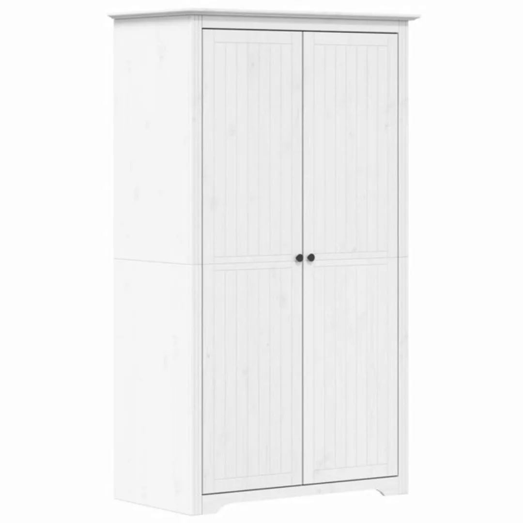 furnicato Kleiderschrank BODO Weiß 99x53,5x173 cm Massivholz Kiefer günstig online kaufen