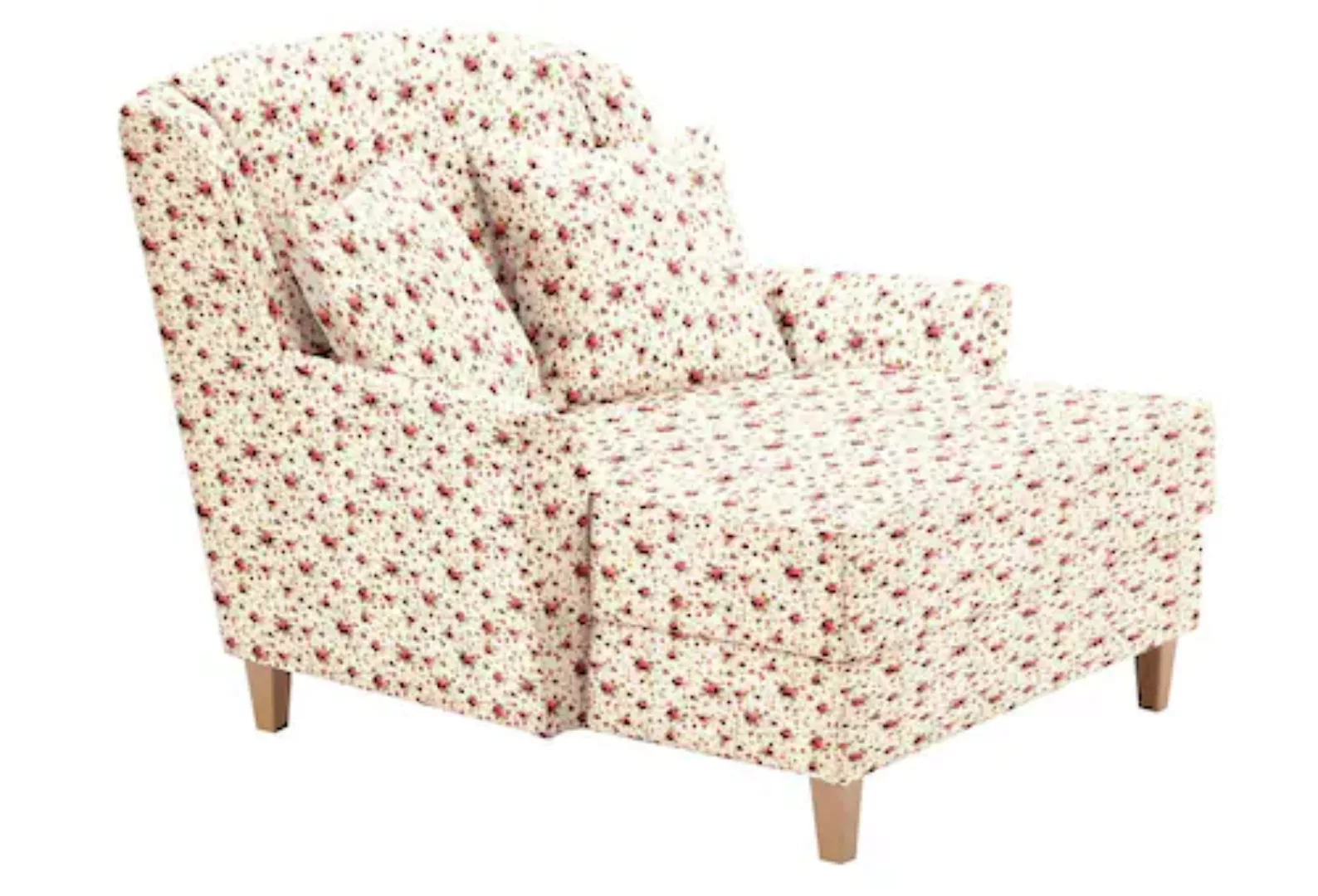 Max Winzer® Sessel »Julia, Loungesessel«, mit naturfarbenen Holzfüßen günstig online kaufen