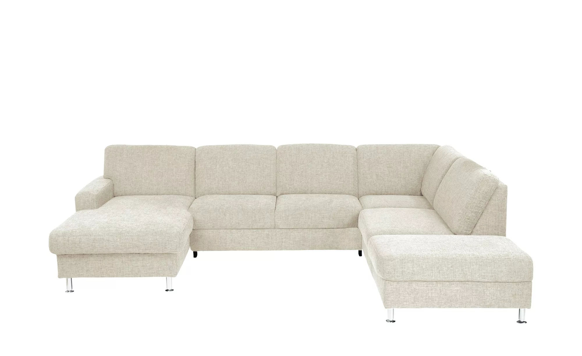 meinSofa Wohnlandschaft Webstoff Jana ¦ creme ¦ Maße (cm): B: 305 H: 85 T: günstig online kaufen