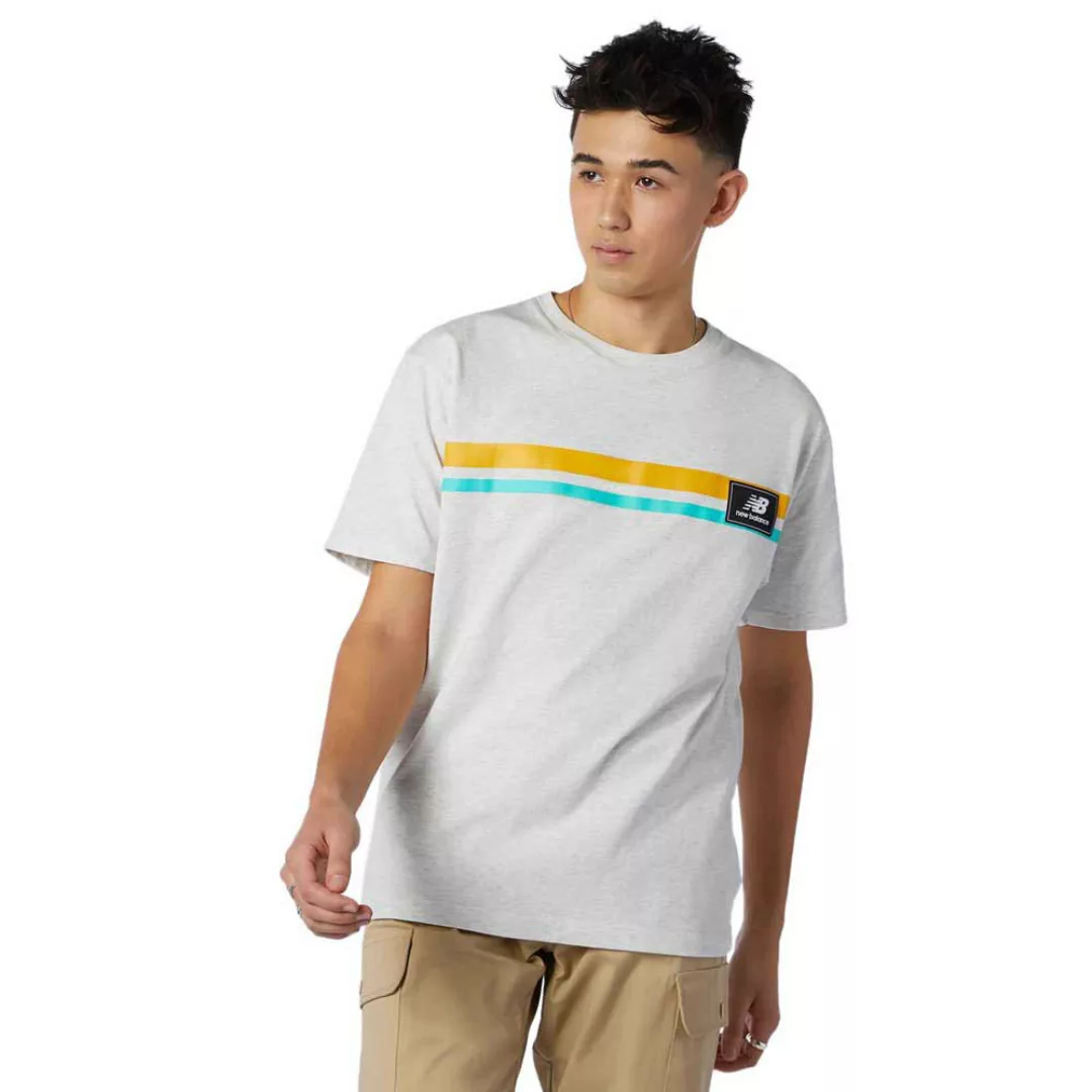 New Balance Higher Learning Badge Kurzarm T-shirt S Sea Salt Heather günstig online kaufen