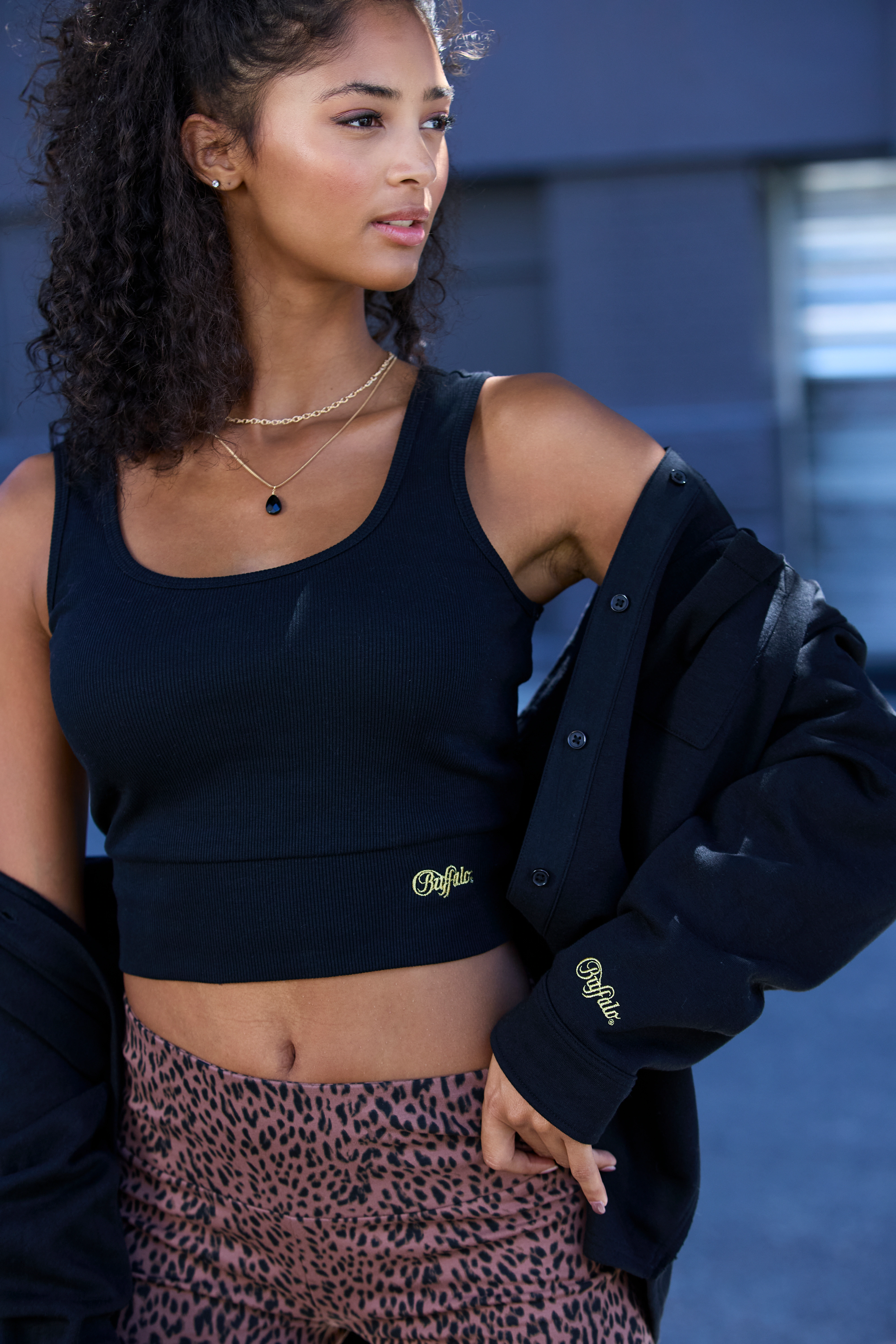 Buffalo Crop-Top, in Rippstruktur mit breitem Bund günstig online kaufen