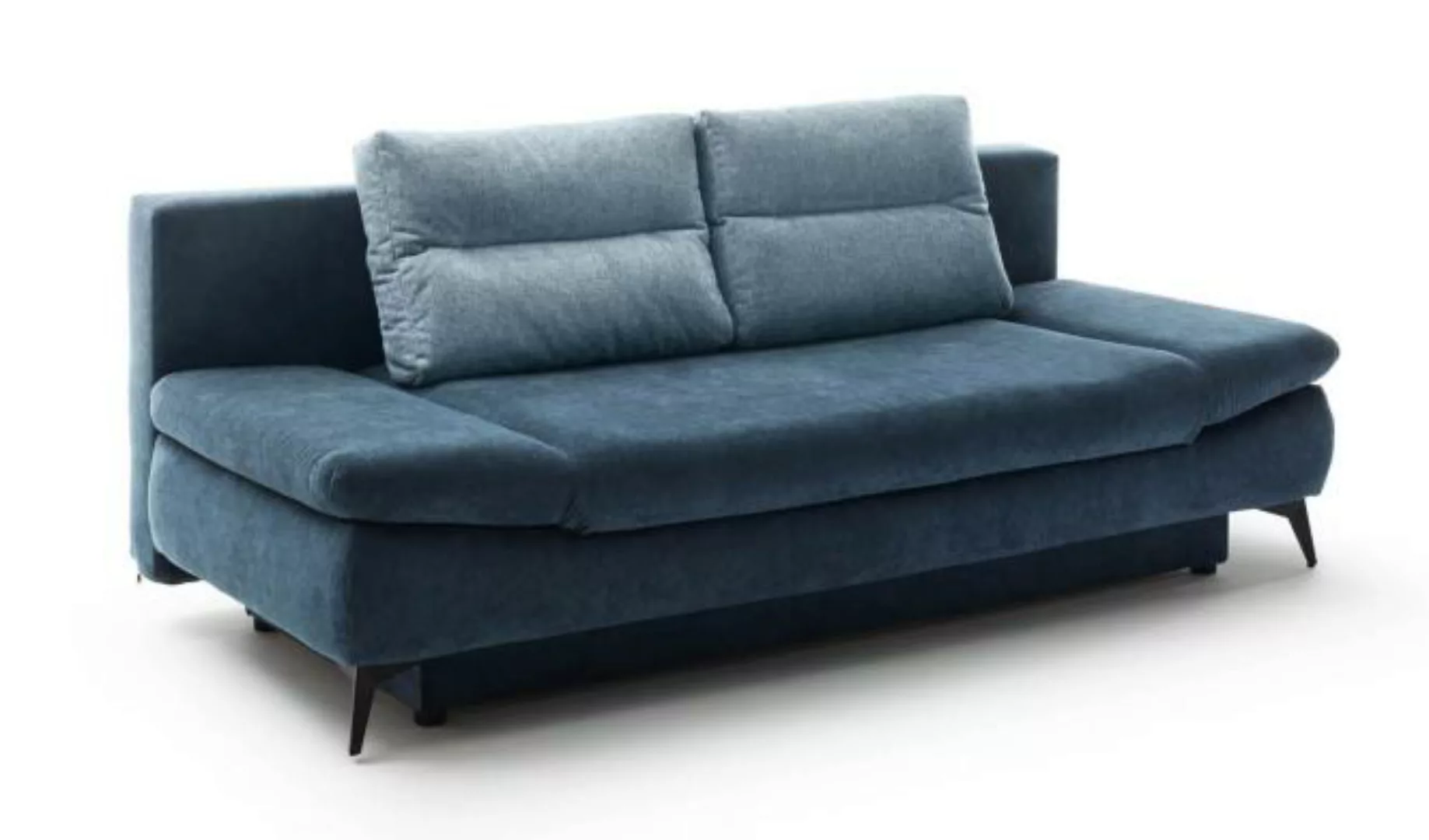 Bettsofa mit Bettkasten und Federkern 140x200 cm Blau ALIA günstig online kaufen