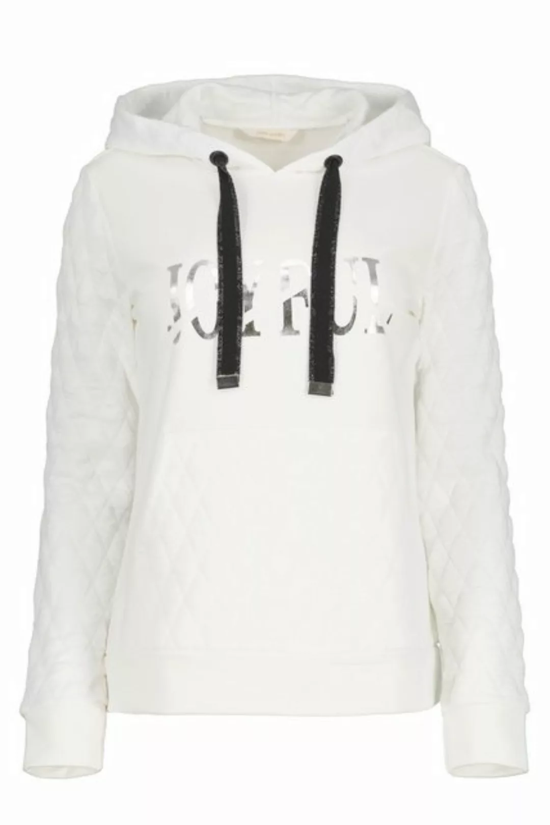 Gina Laura Sweatshirt Hoodie Patch-Look Statement Print Kapuze Langarm günstig online kaufen