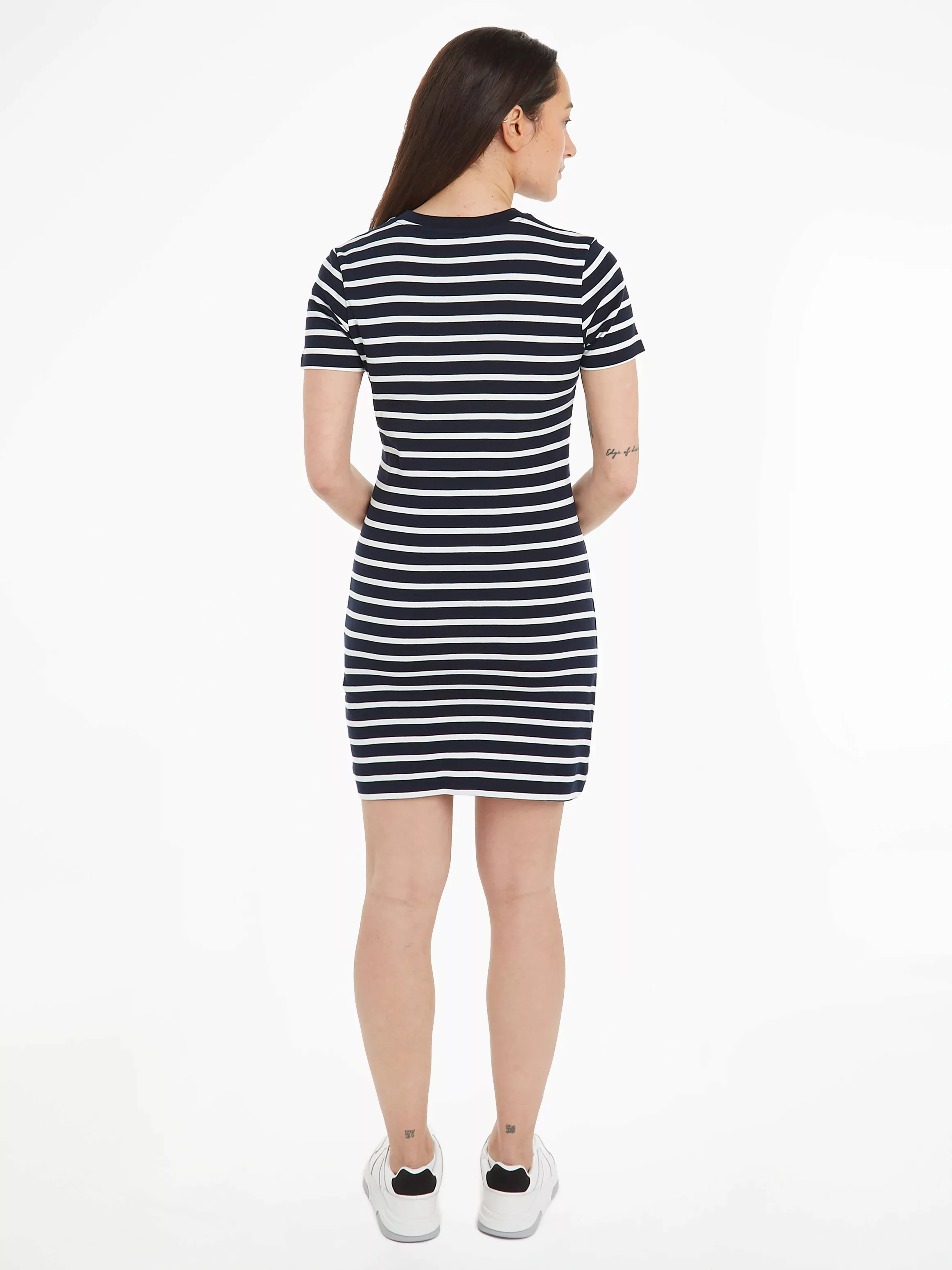 Tommy Hilfiger Shirtkleid NEW CODY STR SLIM KNEE DRS SS mit allover Streife günstig online kaufen