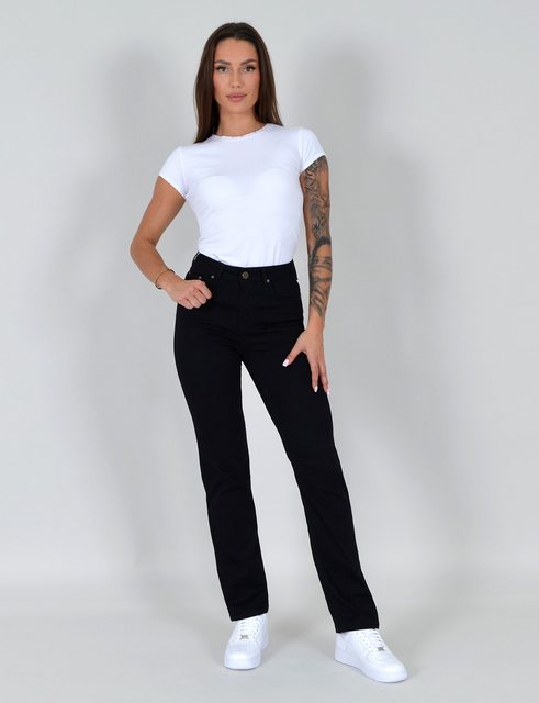 ESRA Straight-Jeans Damen Stretch-Jeans G1400 Straight Jeans Damen High Wai günstig online kaufen