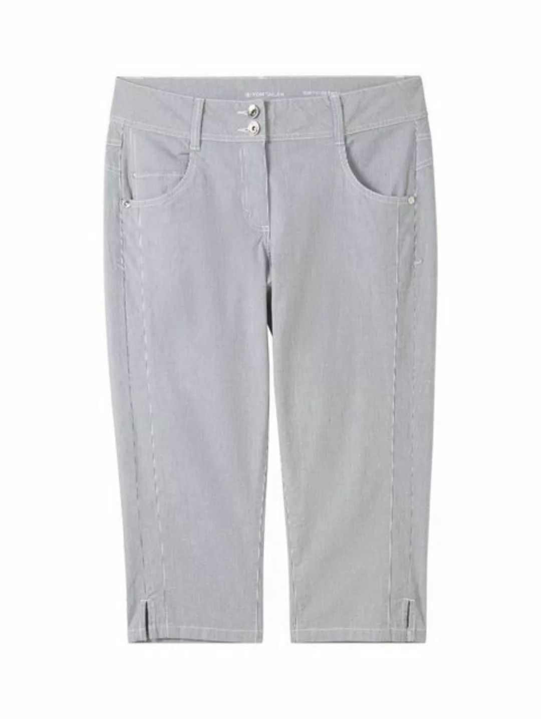 TOM TAILOR Stoffhose Tom Tailor Tapered relaxed, delicate navy white stripe günstig online kaufen