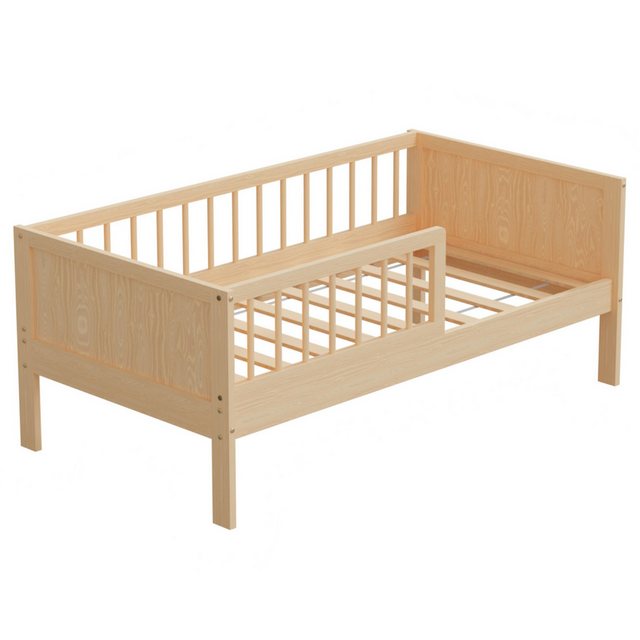 HAGO Kinderbett Kinderbett 140x70cm Natur Holzbett Einzelbett Lattenrost Ra günstig online kaufen