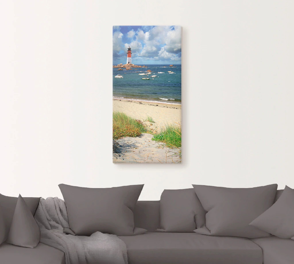 Artland Wandbild "Blick von den Dünen", Küste, (1 St.), als Leinwandbild, P günstig online kaufen