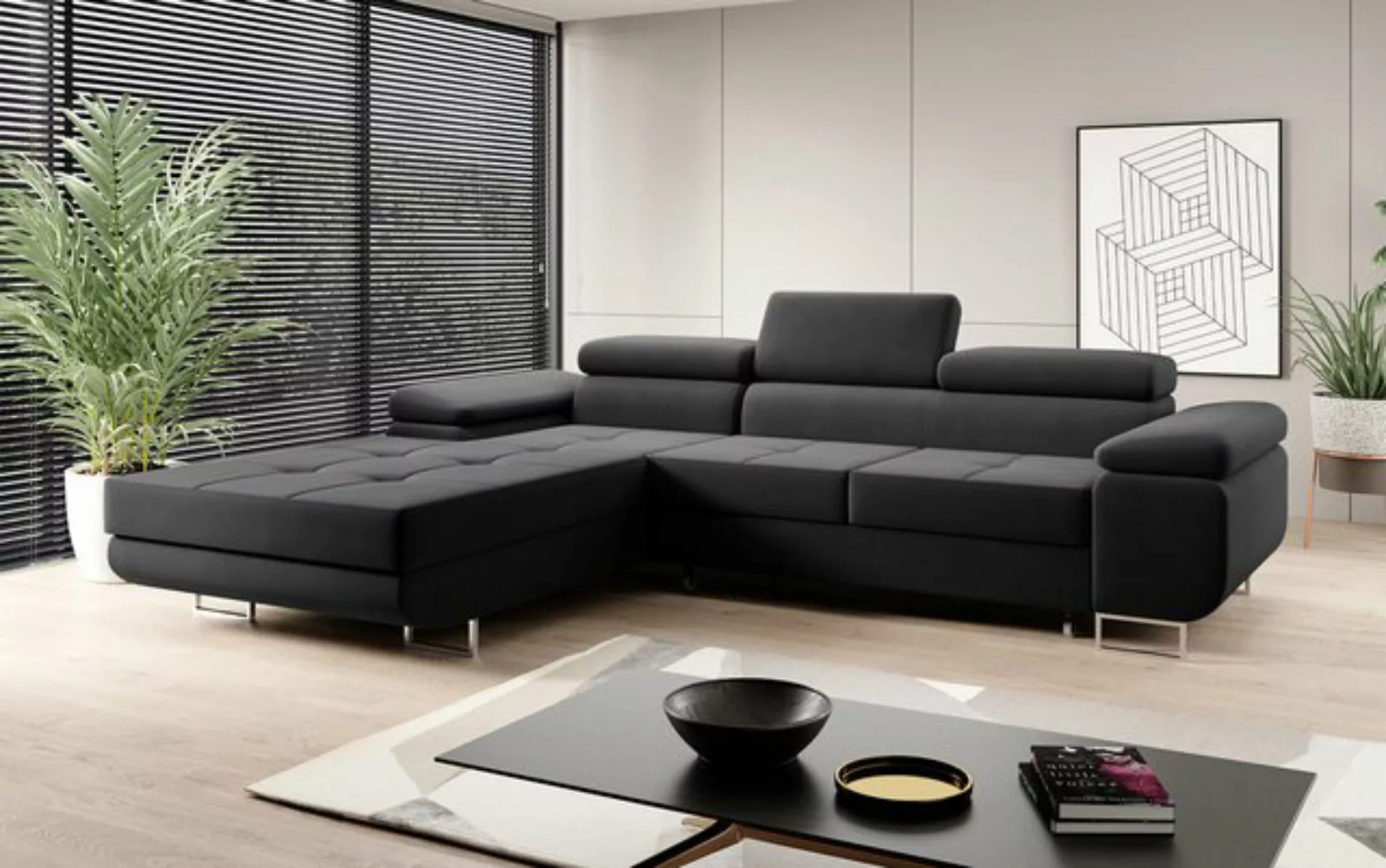 Luxusbetten24 Schlafsofa Designer Sofa Calvera, mit Stauraum und Schlaffunk günstig online kaufen