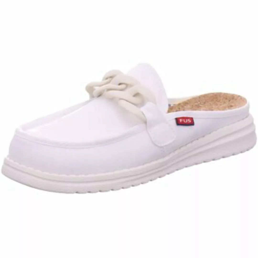 Fusion  Clogs Pantoletten Ella washed canvas white günstig online kaufen