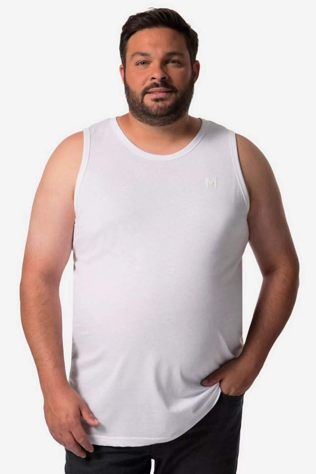 Men Plus T-Shirt Men+ Tanktop Basic Rundhals bis 8 XL günstig online kaufen