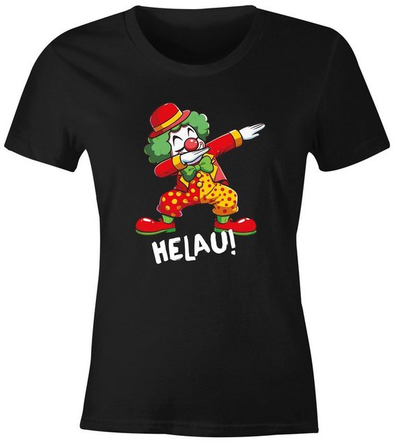 MoonWorks Print-Shirt Damen T-Shirt Fasching Karneval Dabbing Clown Kostüm- günstig online kaufen