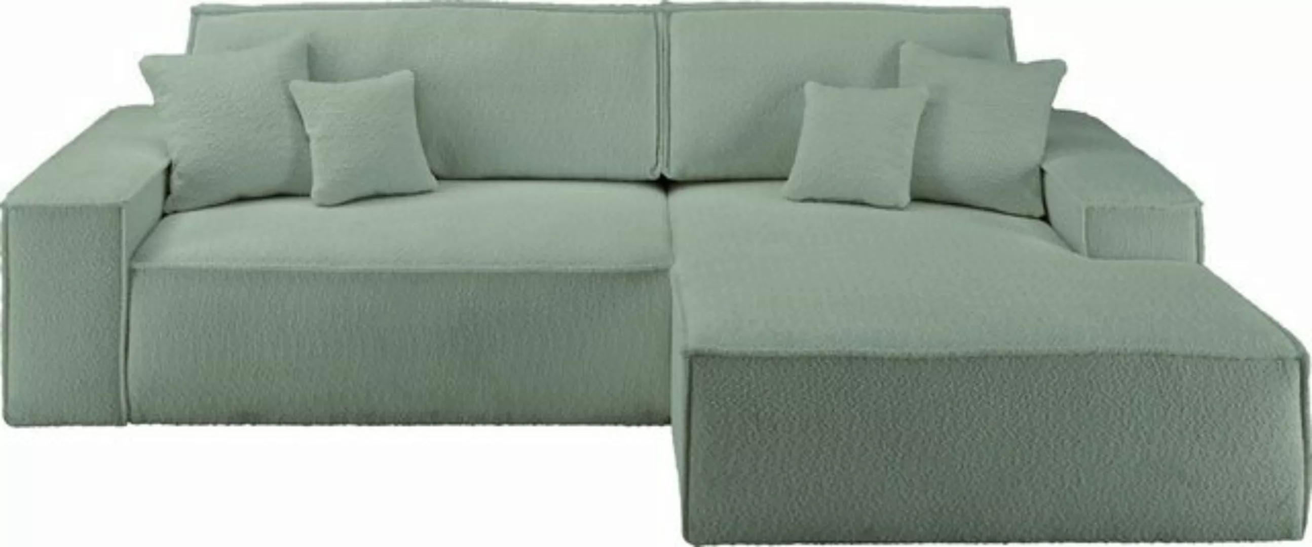 andas Ecksofa "Finnley Schlafsofa 267 cm in Bouclé, Struktur fein u. Cord, günstig online kaufen